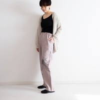リネンテーパードパンツ　墨乱菊