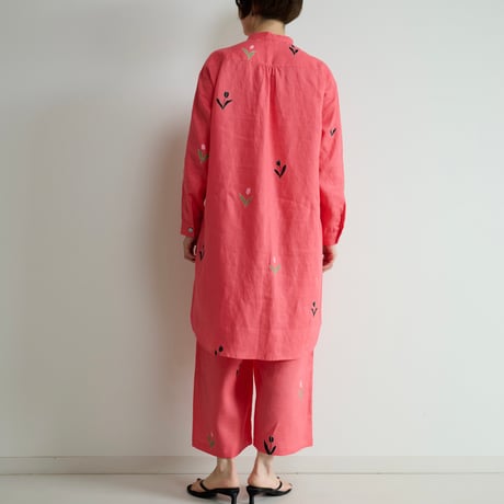 リネンチュニックシャツ　チューリップ