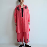 リネンチュニックシャツ　野ばら