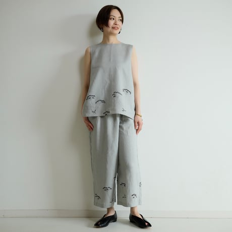 ノースリーブブラウス オミナエシ | akkaの手描き服