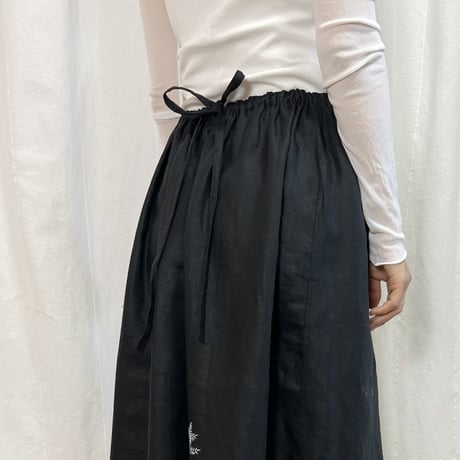 後ろギャザースカート　羊歯（シダ）