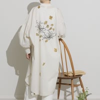 ソフトワッシャー・ロングブラウス/手描き乱菊