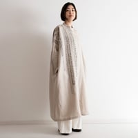 スタンドカラーシャツドレス　柳