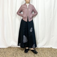 後ろギャザースカート　羊歯（シダ）