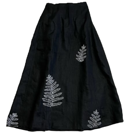 後ろギャザースカート　羊歯（シダ）