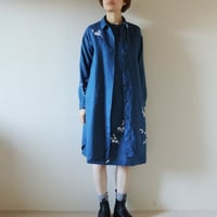 リネン・シャツワンピース　ブルー＜白梅＞