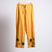 コットンテーパードパンツ・ウエスト調節可能・山茶花