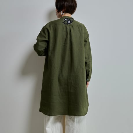 リネンチュニックシャツ　野ばら