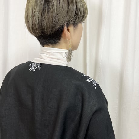 袷のショートジャケット　羊歯（シダ）