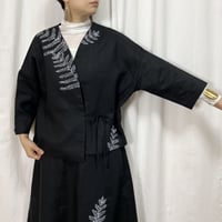 袷のショートジャケット　羊歯（シダ）