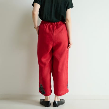 ラップパンツ　黒牡丹