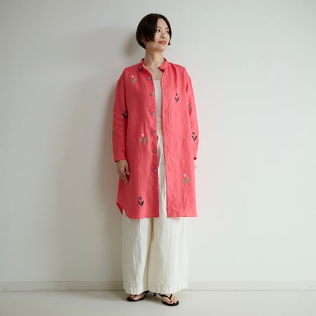 リネンチュニックシャツ　チューリップ