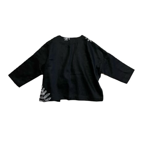 袷のショートジャケット　羊歯（シダ）