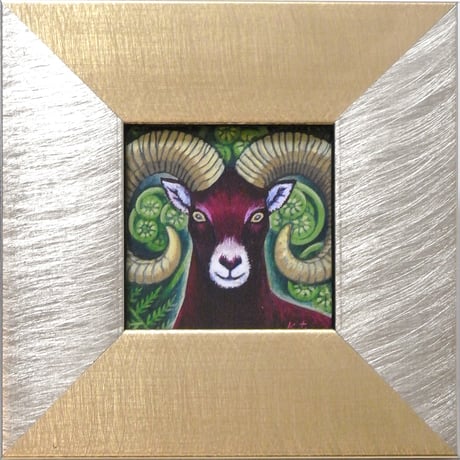 木野鳥乎「アルガリとシダ　Argali & Fern」