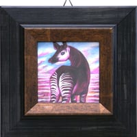木野鳥乎「オカピと夕焼け　Okapi & the Sunset」