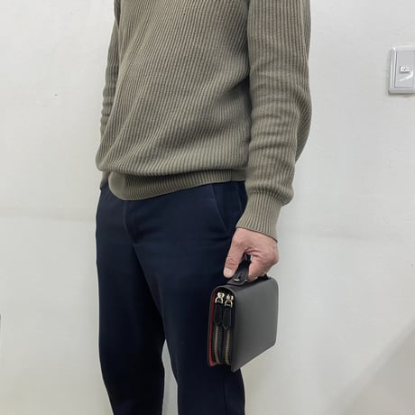 ブラウン入荷待ち 本革 CIENCIA シエンシア スペインレザー ダブルファスナー セカンドバッグ 財布 通勤 ビジネス鞄 クラッチバッグ メンズ 牛革 ブラック CI-04