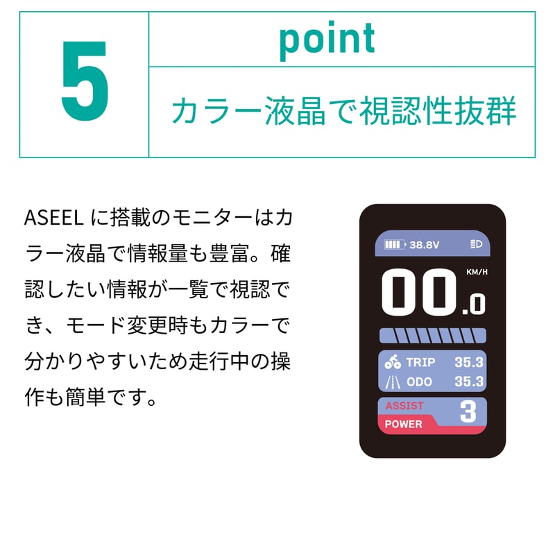 ASEEL 畳んで転がせる折りたたみ電動アシスト自転車 三つ折り 型式認定