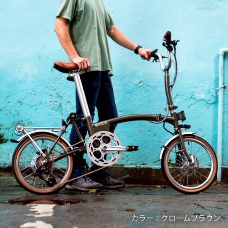 ASEEL 畳んで転がせる折りたたみ電動アシスト自転車 三つ折り 型式認定 16インチ 7段変速 ミニベロ コンパクト 軽い 旅行 車 輪行 e-bike アシール 正規販売店 爆買