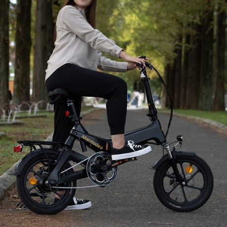 前かご後かご付★ Mantodea 折りたたみ電動アシスト自転車 16インチ ブラック ブルー ミニベロ e-bike 型式認定取得 公道走行可能