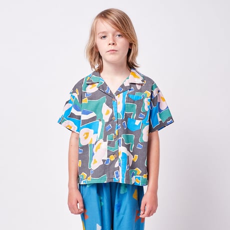 【 BOBO CHOSES 22SS 】Stains all over woven shirt（122AC084） ”シャツ”