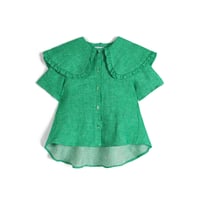 【 WOLF&RITA 22SS】LUA GREEN LINEN “ ブラウス” / 4Y-10Y