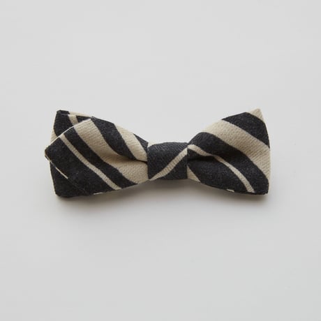【 eLfinFolk 22SS 】Angled stripe bow tie（elf-111A20-b） “ボウタイ”  / black