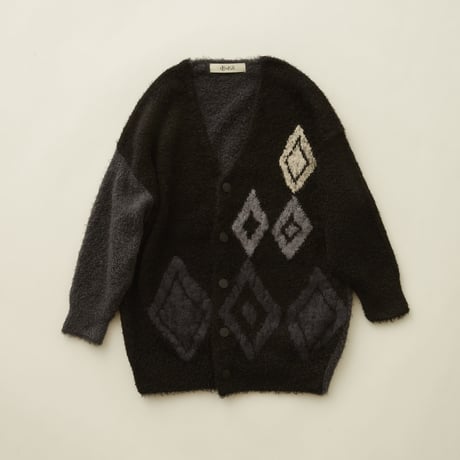 【 eLfinFolk 20AW 】jura knit  cardigan （elf-202K25）"カーディガン” / black