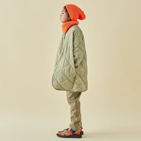 【 MOUN TEN. 21AW 】quilt mitten coat "コート" / セージグリーン / 110-140cm