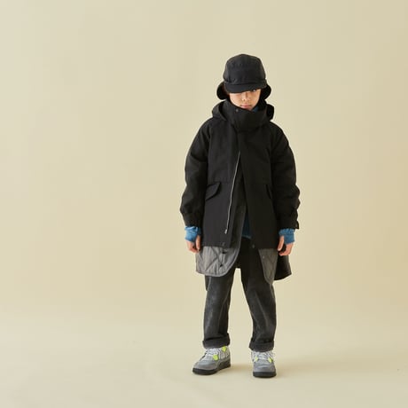 【 MOUN TEN. 21AW 】60/40 grosgrain coat "コート" / ブラック / 0（150-160)