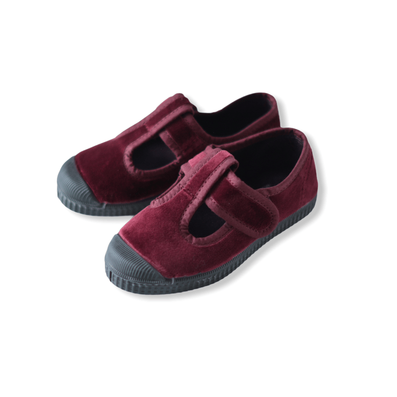 新品 cienta ベロアTストラップシューズ KIDS ベロアTストラップシューズ【Cienta】