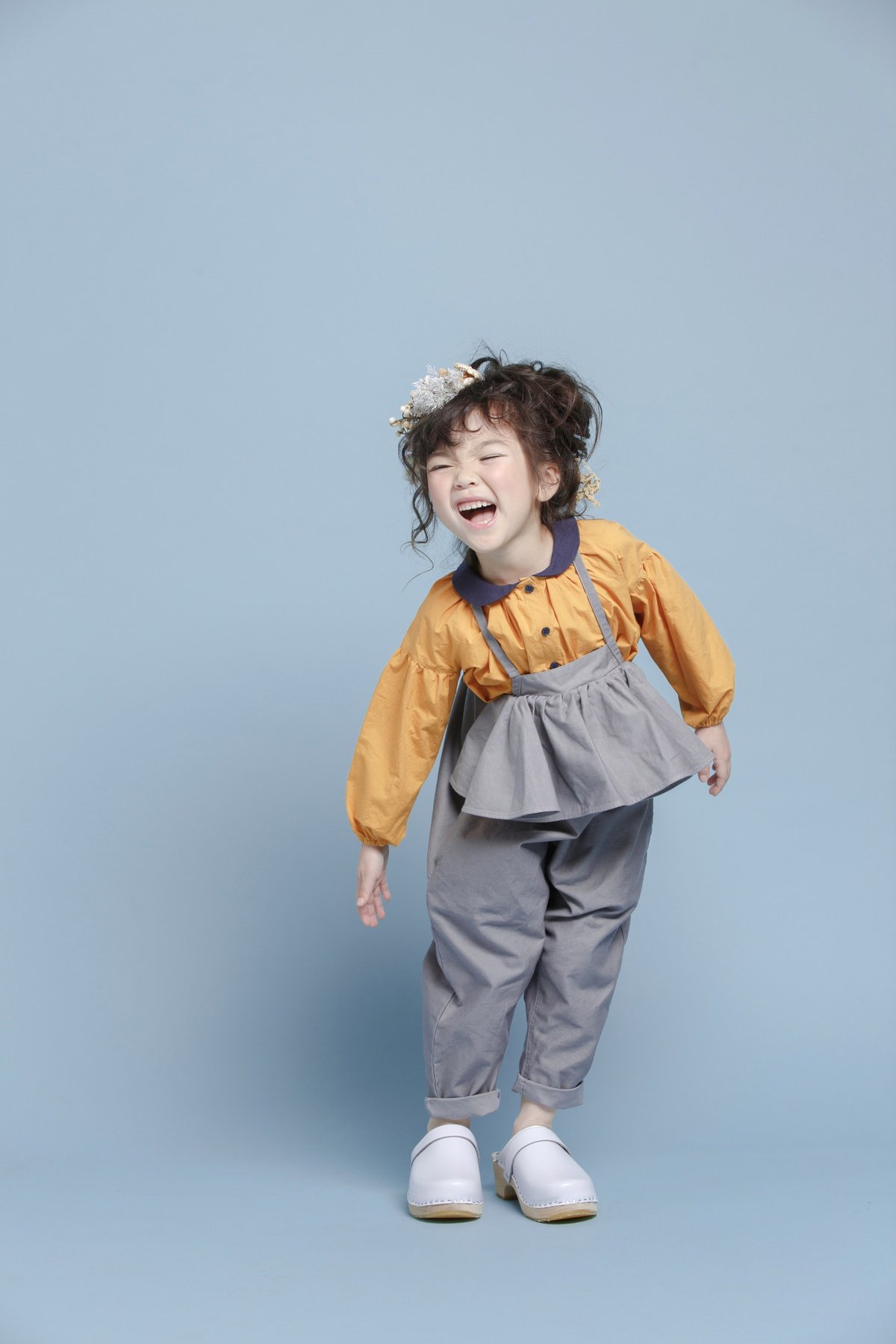 folkmade 16AW / サロペット 【 グレー / size M（5-8歳）】 | P
