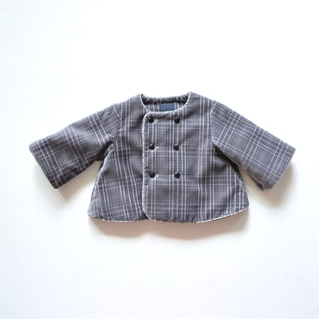 【 ミナペルホネン 19AW 】XA6061P block    “コート” / gray / 80-90cm