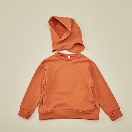 【 MOUN TEN. 21AW 】separate hoodie "パーカ" / オレンジ / 110-140cm