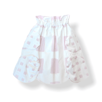 【 franky grow 21SS 】ORIG. CHECK MIX SKIRT [21SBT-237] " スカート " / WHITE-PINK / LL（９〜１１歳）