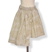 【 UNIONINI 21SS 】SK-005 embroidery asymmetry skirt  " スカート "  / beige