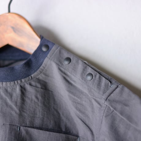 【 nunuforme 2020SS 】サイドテープT　[nf13-551-015]  / Charcoal