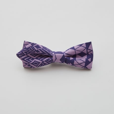【 eLfinFolk 22SS 】Folk art print bow tie（elf-111A20-a） “ボウタイ”  / puprple