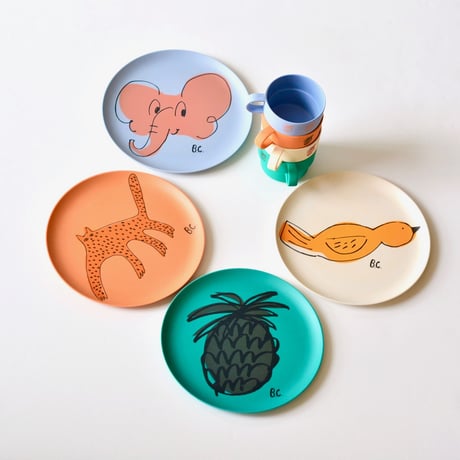 【 Bobo Choses 2020SS 】12070003	A Dance Romance Bamboo Plates Pack of 4