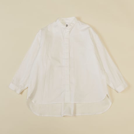 【 MOUN TEN. 21AW 】80/1 washer big shirts "シャツ" / ホワイト / 0（150-160)