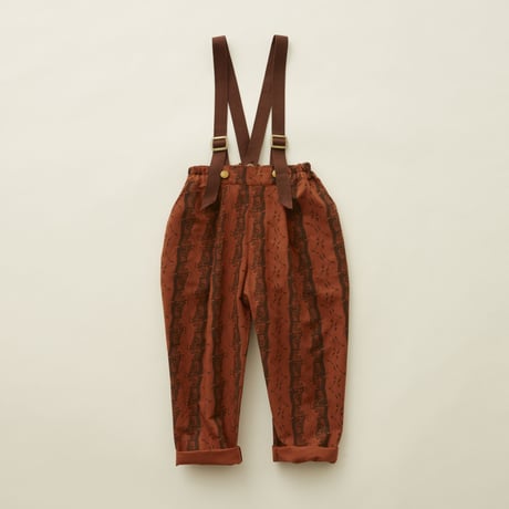 【 eLfinFolk 20AW 】castle printed pants（elf-202F06）"パンツ” / brick red  / size 80 - 100