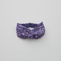 【 eLfinFolk 22SS 】Folk art print turban（elf-221A41） “ターバン”  / purple / 53,58cm