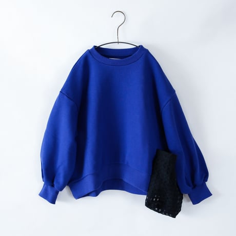 【 michirico 21AW 】 left pocket pullover " プルオーバー" / ブルー / size L〜XXL (115-150)