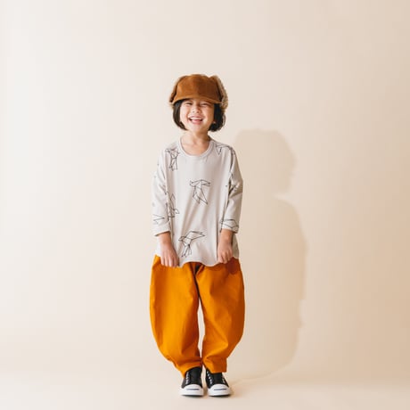 【 nunuforme 2019AW 】nf12-618-005 ヘムタックカーブパンツ / Orange / 大人