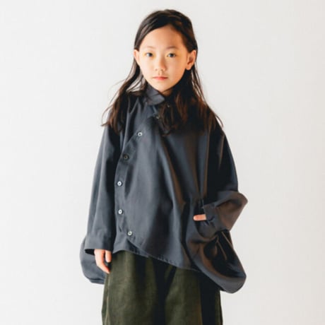 【 nunuforme 20AW 】サークルシャツ [nf14-545-012A] / Charcoal / 155 - 大人