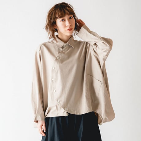 【 nunuforme 20AW 】サークルシャツ [nf14-545-012] / Beige