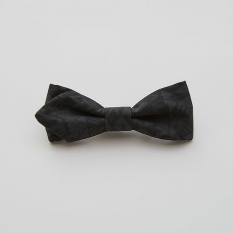 【 eLfinFolk 22SS 】Folk art print bow tie（elf-111A20-a） “ボウタイ”  / black