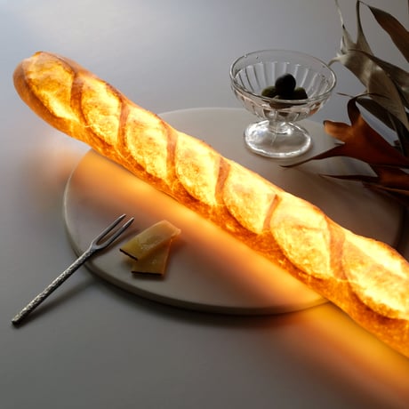 【 PAMPSHADE 】”本物のパンからできたインテリアライト”　”バゲット”　/  調光スイッチタイプ / 壁掛けOK!（パンプシェード）