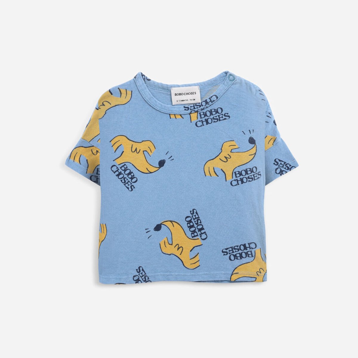 【 BOBO CHOSES 22SS 】【BABY】Sniffy Dog all over short sleeve  T-shirt（122AB004） ”Tシャツ”