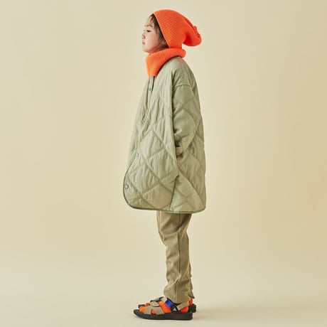 【 MOUN TEN. 21AW 】quilt mitten coat "コート" / セージグリーン / 0（150-160)