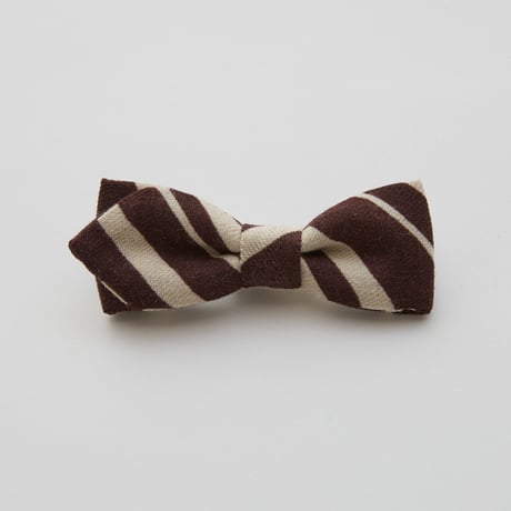 【 eLfinFolk 22SS 】Angled stripe bow tie（elf-111A20-b） “ボウタイ”  / brown